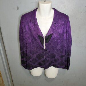 Ming Wang Purple Knit Cardigan PXL